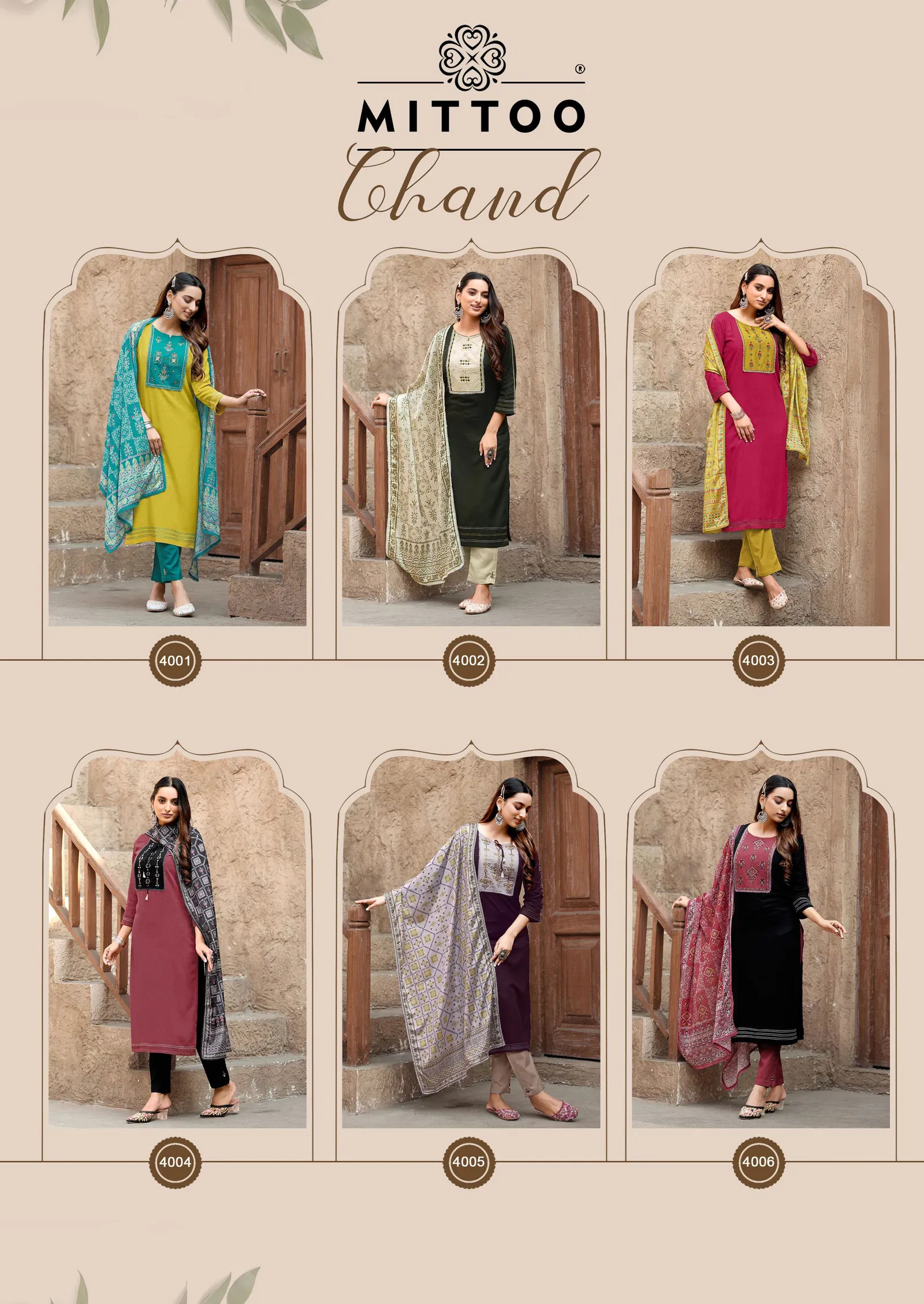 Chand By Mittoo Rayon Weaving Kurti With Bottom Dupatta Suppliers In India